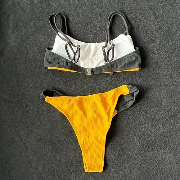 colorblock cheeky bikini set - Picture 4 of 4